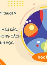 Vẽ tranh bố cục màu sắc, mô phỏng theo phong cách trừu tượng hình học - Mĩ thuật 9  -  Hoc10
